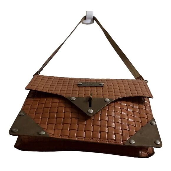 Armand De Paris Vintage Genuine Leather Luggage Style Purse Woven Bag Luxury - Picture 8 of 16